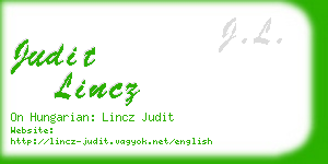 judit lincz business card